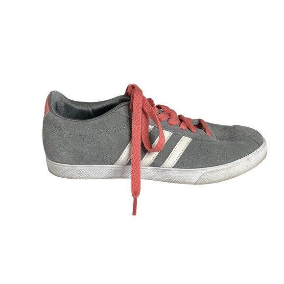 Adidas Sneakers Shoes Womens Size 6.5 Gray Pink Lace Up Neo Label - Picture 13 of 14